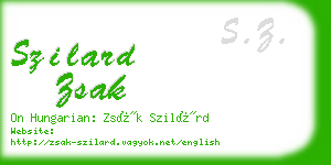 szilard zsak business card